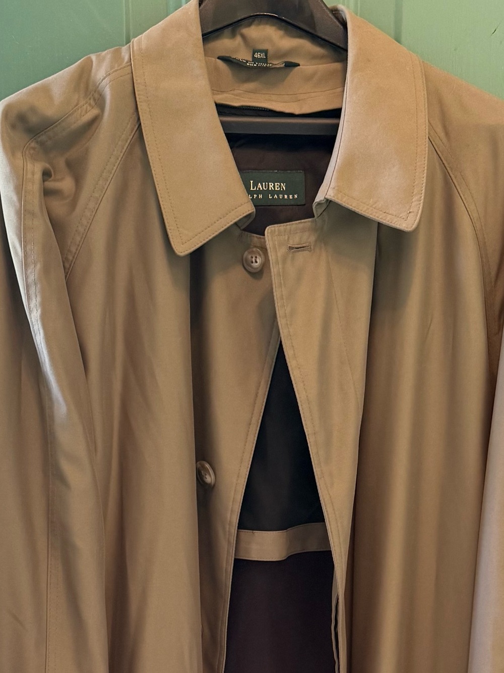 Ralph Lauren Khaki/Tan Long Trench Coat - Picture 5 of 6